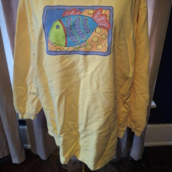 Fresh Produce Long Sleeved T-Shirt w/Tropical Fish - Picture 7 of 7